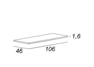 Столешница из искусственного мрамора Cezares 106x46 50186